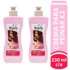 KONZIL - Crema Para Peinar Seda Liquida 2 X 230 Ml