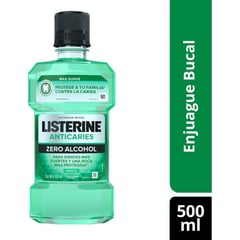 LISTERINE - Enjuague Bucal Zero Anticaries X 500 Ml