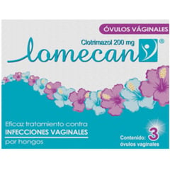 LOMECAN - Lomecan Óvulos Vaginales Antimicótico Clotrimazol X 3 Óvulos
