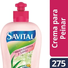 SAVITAL - Crema De Peinar Multivitaminas & Sabila 275 Ml