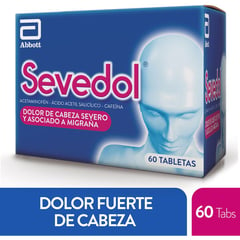 SEVEDOL - Para El Dolor De Cabeza x 60 Tabletas
