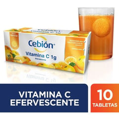 CEBION - Vitamina C Efervescente Naranja x 10 Und