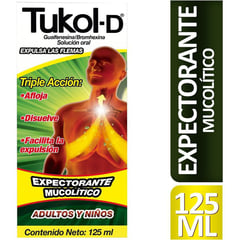 GENOMMA LAB - Tukol-D Tos Expectorante Mucolítico Adultos & Niños x 125 Ml