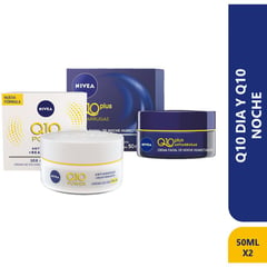 NIVEA - Crema Q10 Antiarrugas Día & Noche 50 Ml X 2 Und