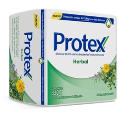 PROTEX - Jabón En Barra Herbal Antibacterial x 330 Gr