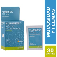 ZAMBON - Fluimucil 200 Mg Sabor Naranja Mucosidad & Flemas x 30 Sobres