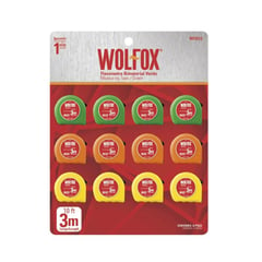 WOLFOX - 9 Flexómetros De 5 M Surtidos Wolfox Cinta Amarilla 3/4"