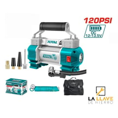 TOTAL TOOLS - Compresor de aire portátil para Vehículos Total TTAC2506 12 a 13.5 V - 120 psi