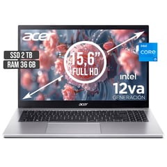 ACER - PORTATIL INTEL CORE I5-1235U SSD 2TB RAM 36GB LED 15,6 FHD