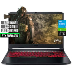 ACER - NITRO INTEL CORE I5-11400H SSD 2TB RAM 16GB RTX 3050 4GB 15,6" FHD 144Hz