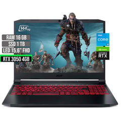 ACER - NITRO INTEL CORE I5-11400H SSD 1TB RAM 16GB RTX 3050 4GB 15,6" FHD 144Hz