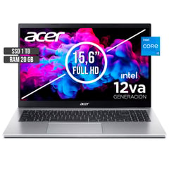 ACER - PORTATIL INTEL CORE I5-1235U SSD 1TB RAM 20GB LED 15,6 FHD