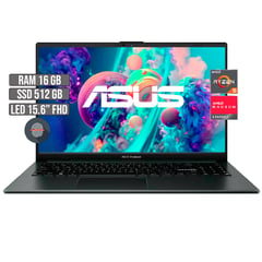 ASUS - PORTATIL AMD RYZEN 5-7520U VIVOBOOK SSD 512GB RAM 16GB LED 15,6 FHD NEGRO