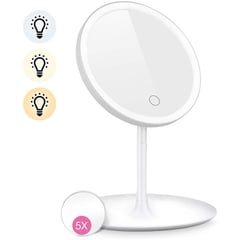 SPORT GLOBAL - Espejo con luz led recargable para maquillaje 3 en 1