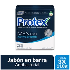 PROTEX - Jabon For Men Sport X 110g X 3und