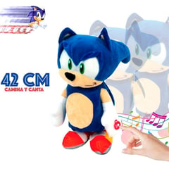 SONIC - En peluche robotico antialergico camina y canta 42 cm