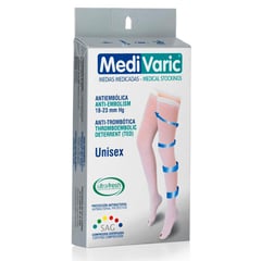 MEDIVARIC - Media Antiembolica Muslo Talla M Blanco