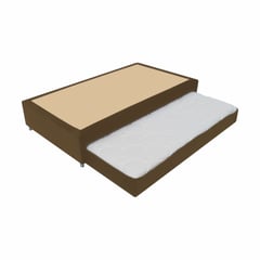 PRODESCANSO - Base cama nido semidoble - 120 x 190 - café -