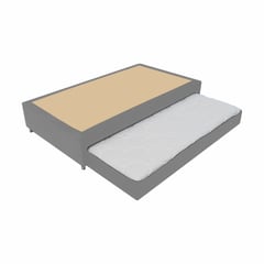 PRODESCANSO - Base cama nido semidoble - 120 x 190 - GRIS -