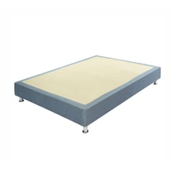 PRODESCANSO - Base cama sencilla entera en microfibra - 100 x 190 - gris -