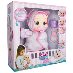 IMC TOYS - Muñeca Cry Babies Coney Newborn con manilla interactiva Original