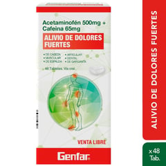 GENFAR - Acetaminofen + Cafeina 500/65mg X 48 Tabletas