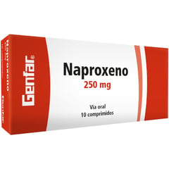 GENFAR - Naproxeno 250mg Caja X 10 Comprimidos