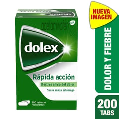 DOLEX - 500mg Caja X 200 Tabletas - Unidad a $534