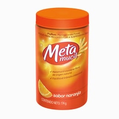 METAMUCIL - Fibra Natural Psyllium sabor Naranja X 174g