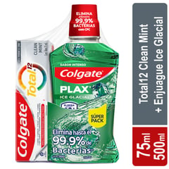 COLGATE - Oferta Enjuague Bucal Plax X 500ml + Crema Dental