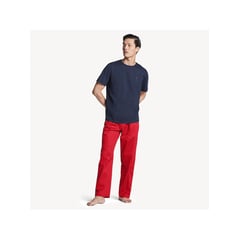 TOMMY HILFIGER - Conjunto Celeste De Camiseta Y Pantalón Para Dormir Con Estampado De Bandera