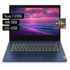 LENOVO - Portatil Ideapad 3 14alc6 Ryzen 7 5700u 20gb Ssd 512gb