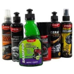 GENERICO - Super Kit Profesional Moto Desengrasante Silicona Shampoo.