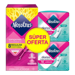 NOSOTRAS - Oferta Tampones Regular Con Aplicador X 8und + Prot