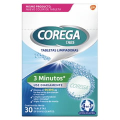 COREGA - Tabletas Limpiadoras Dentales Efervesente X 30und