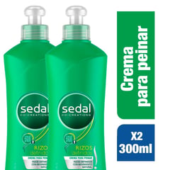 SEDAL - Crema Para Peinar Rizos Definidos X 2und X 300ml