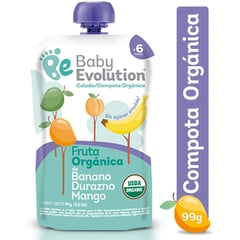 BABY EVOLUTION - Compota Banano Durazno Mango X 99gr