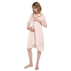 MOMS CLOSET - Pijama tipo batola en satin rosa Mom's Closet