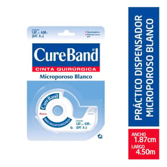 CURE BAND - Cinta Micropore Cureband Blanco 1.87cm X 4.5m