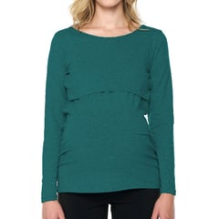 MOMS CLOSET - Blusa Maternidad Lactancia Verde Corte Moms Closet.