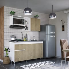 BERTOLINI - Cocina integral rosy150m sin mesón 5 puerta 1 cajón-rovere