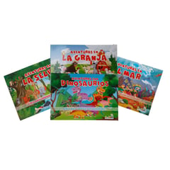 BOOKS - 4 Libros De Aventuras Para Colorear Con Actividades