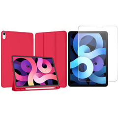 GENERICO - Forro smart case + vidrio ipad air 5 2022 m1 con soporte para lapiz