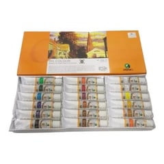 MARIES - Oleos X18 Colores + Set 6 Pinceles Delineadores 000