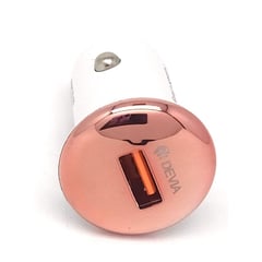 DEVIA - Cargador De Carro Mini Con Puerto Usb Rose Gold