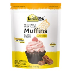 KARAVANSAY - Premezcla para hacer muffins sabor cocoa x500 gr