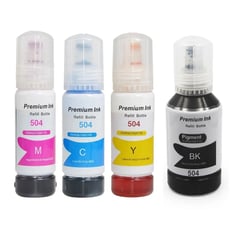 PK - Kit Tinta Generica Epson T504 4 Colores Series G1800-G2800-G3800