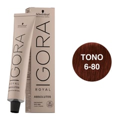 SCHWARZKOPF - Igora Royal Absolutes Tono 6-80 Rubio Oscuro Rojo Natural 60mL