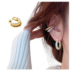 GENERICO - Arete Ear Cuff Simulador Perlas