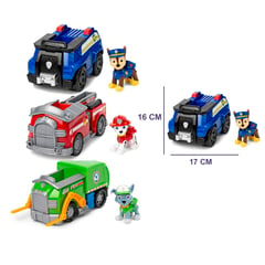 PAW-PATROL - Paw patrol colección completa de carros de impulso importado